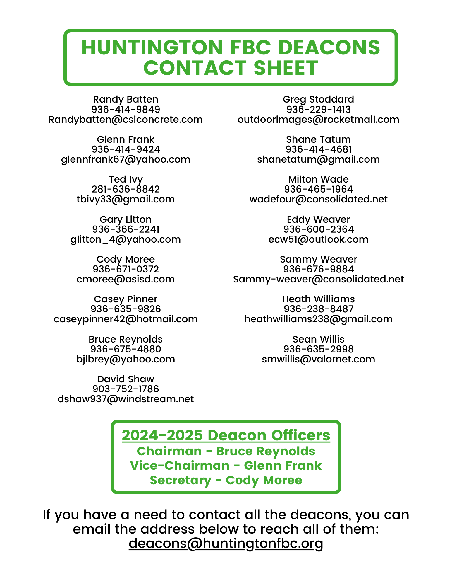 deacons contact